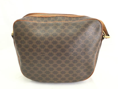 CELINE Macadam Leather Shoulder Bag
