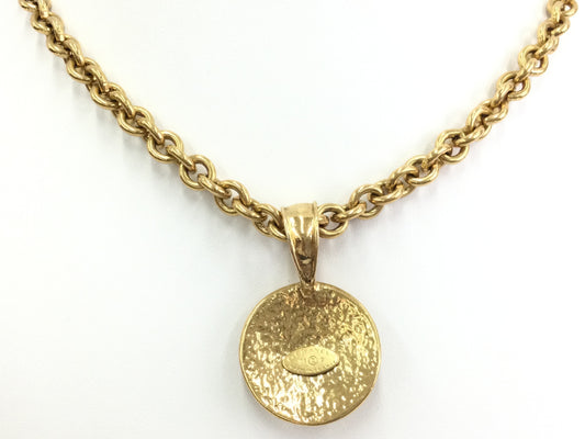 CHANEL Coco Mark Gold 94P Necklace with 50cm Chain