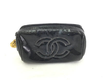 CHANEL Coco Mark Enamel Pouch with Seal