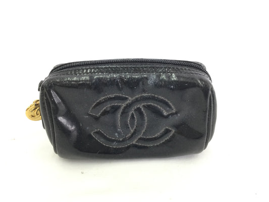 CHANEL Coco Mark Enamel Pouch with Seal