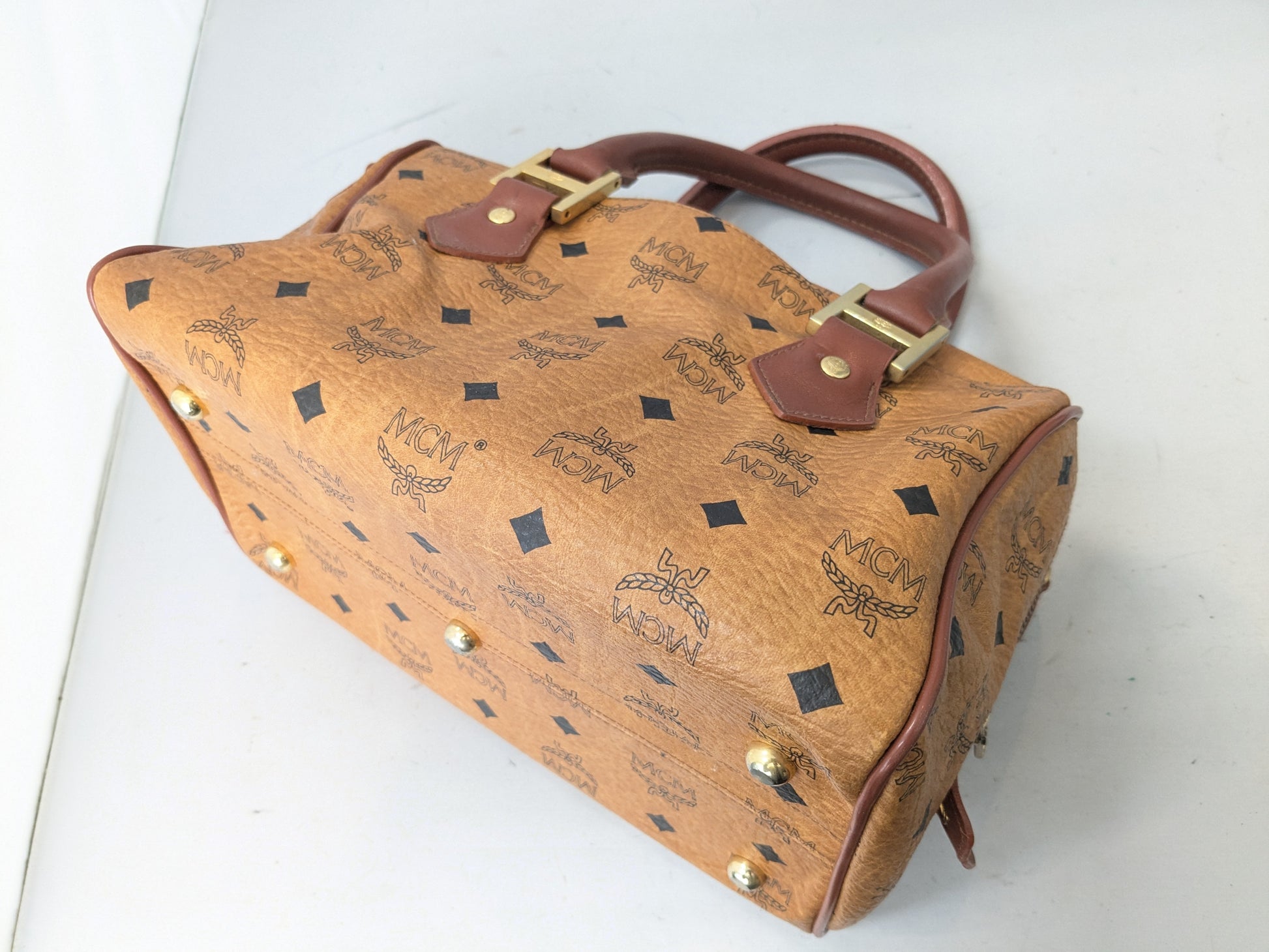 MCM Mini Boston Bag with Strap