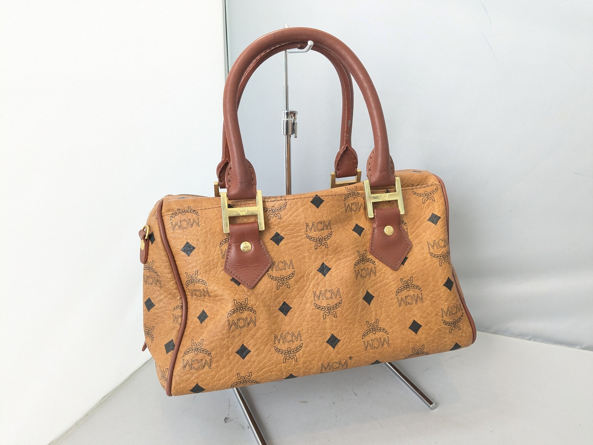 MCM Mini Boston Bag with Strap