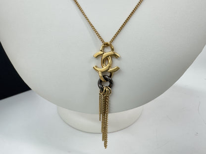 CHANEL CC Logo Gold Necklace B21P Total Length Approximately 60cm Boxed Necklace