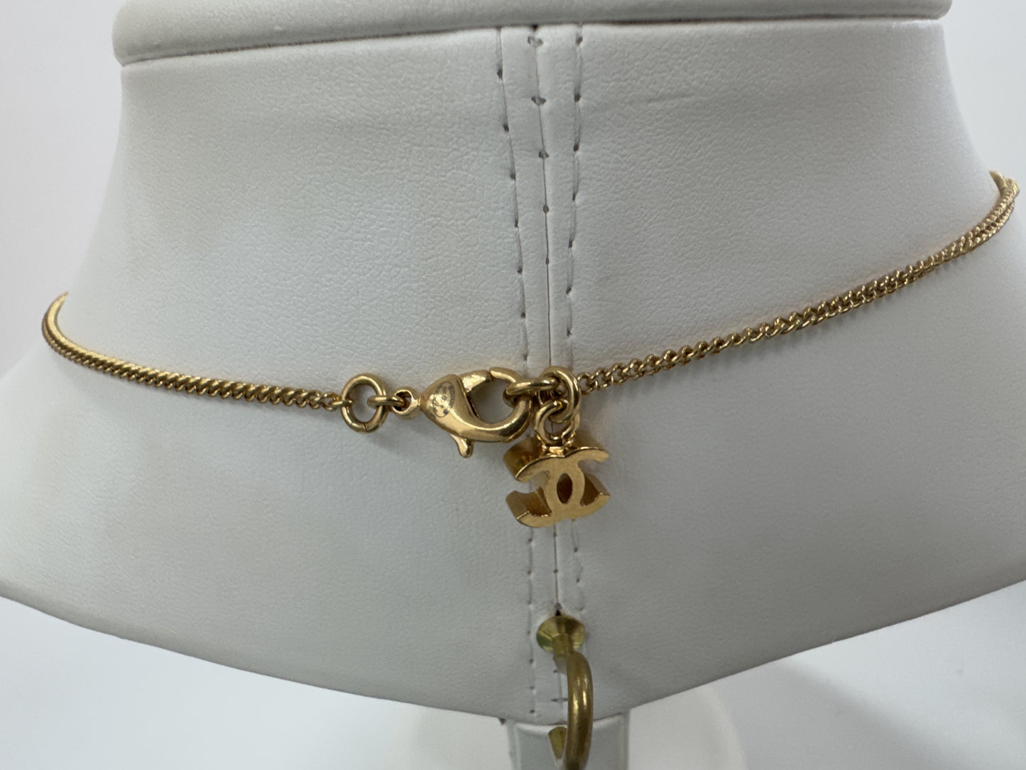 CHANEL CC Logo Gold Necklace B21P Total Length Approximately 60cm Boxed Necklace