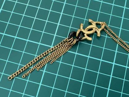 CHANEL CC Logo Gold Necklace B21P Total Length Approximately 60cm Boxed Necklace