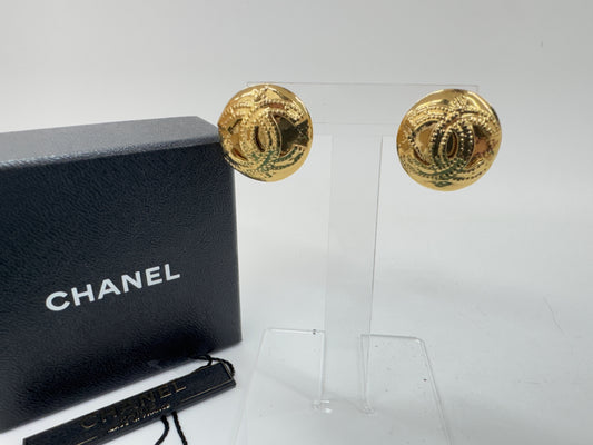 CHANEL Coco Mark Gold Earrings 94P Earrings