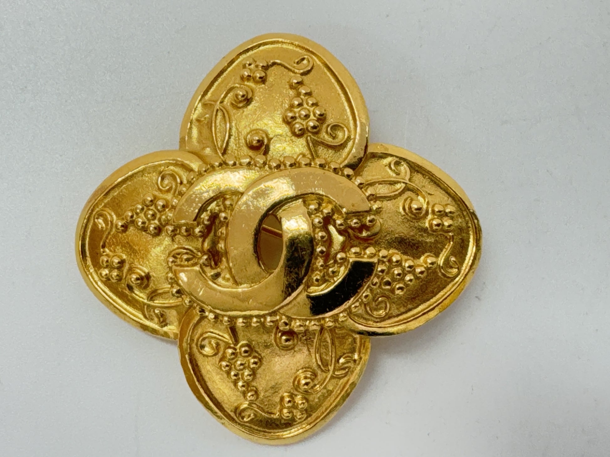CHANEL Coco Mark Gold Brooch with Comments 96A Brooch