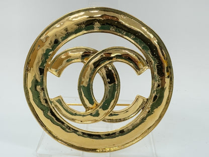 CHANEL Coco Round Large Brooch with Comments 94P Brooch