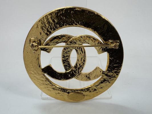 CHANEL Coco Round Large Brooch with Comments 94P Brooch