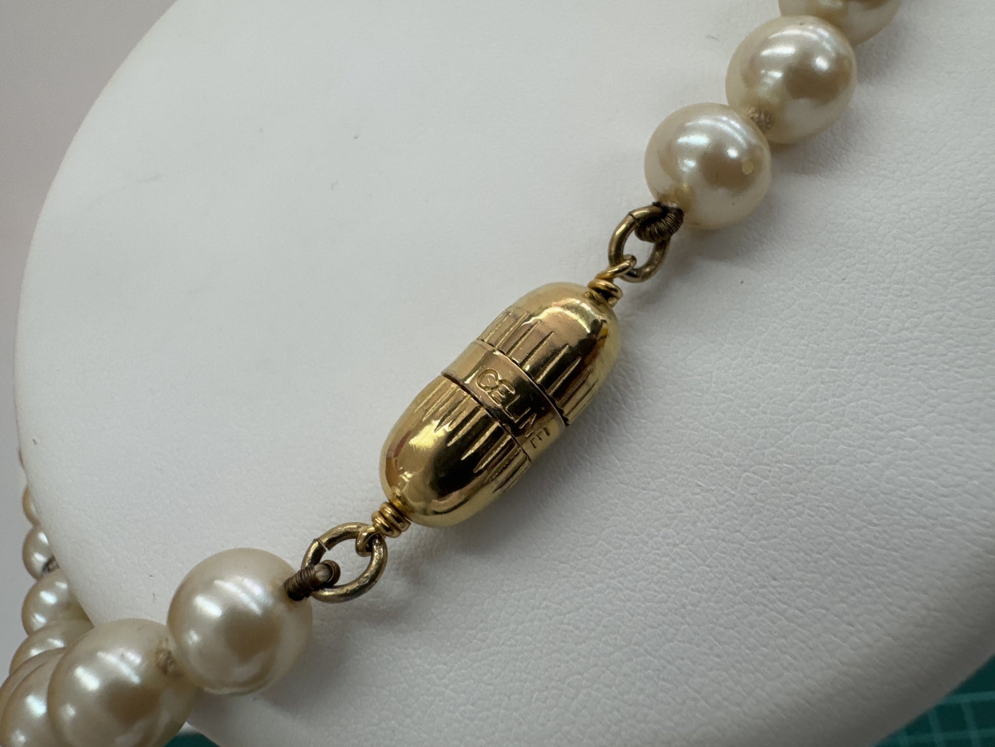 CELINE Pearl and Rhinestone Necklace