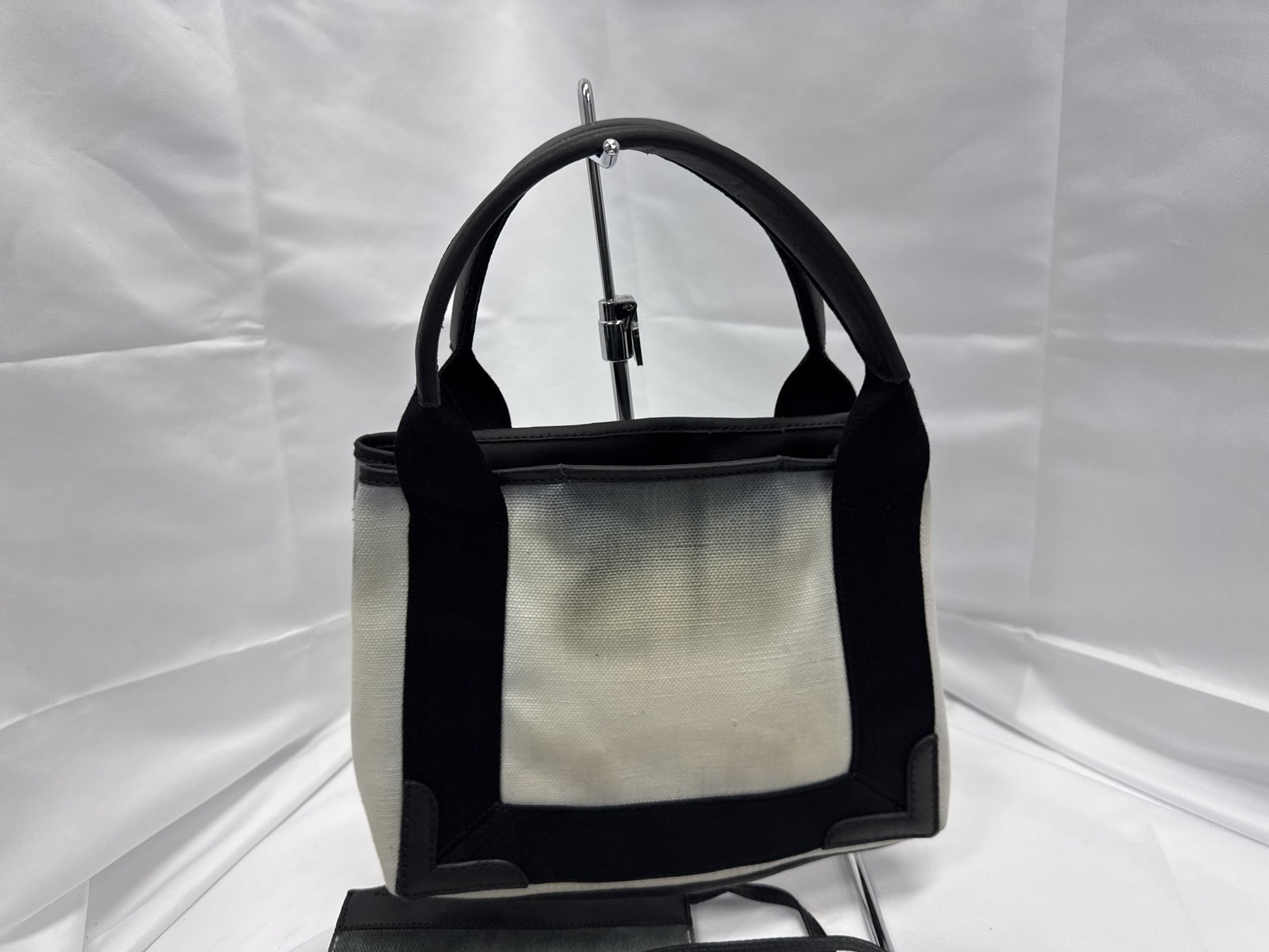 BALENCIAGA Navy Cabas XS 2-Way Tote Bag with Pouch