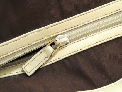 GUCCI GG Canvas Tote Bag, GG Canvas Leather, White and Beige Shoulder Bag