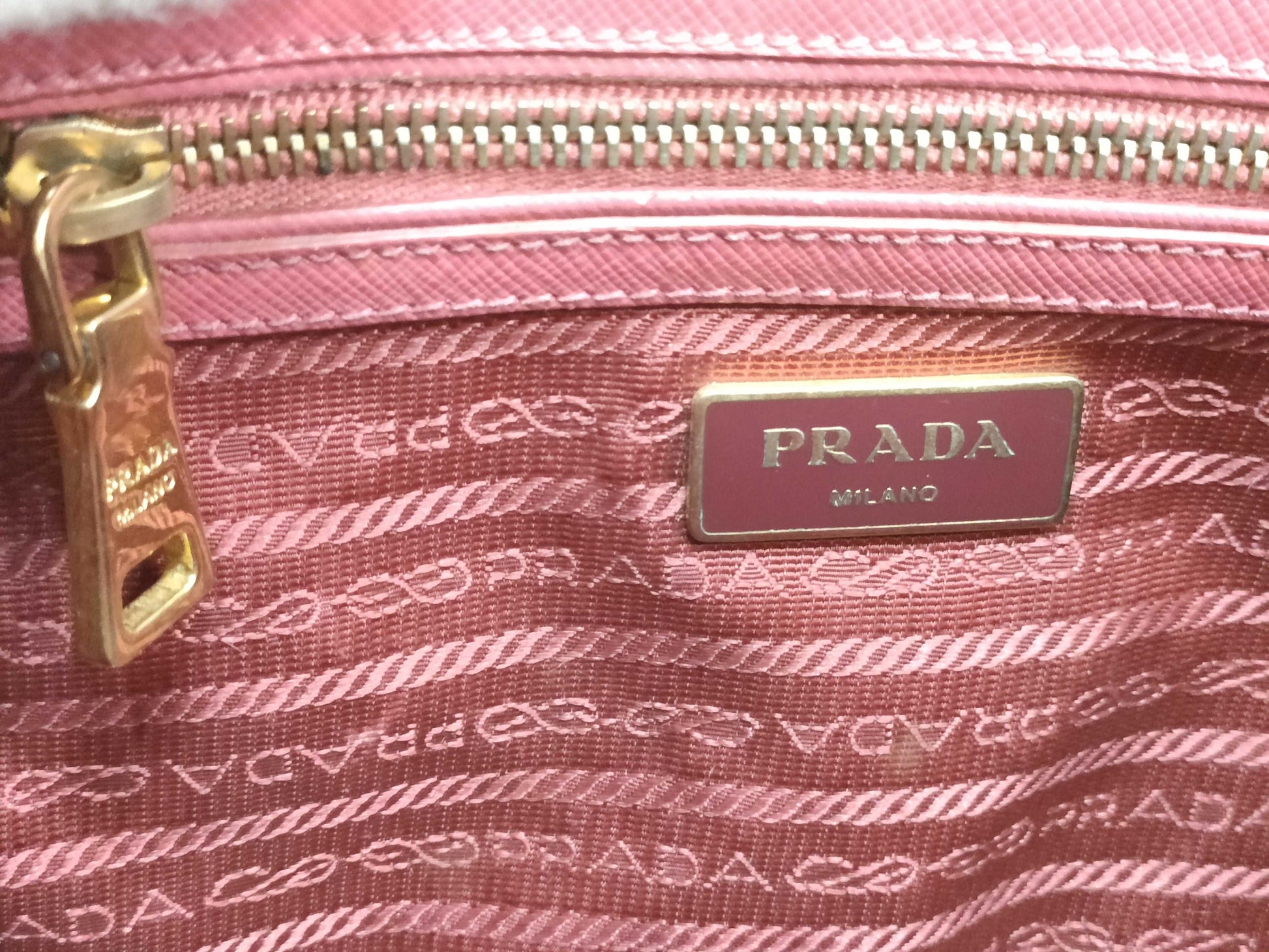 PRADA PRADA Saffiano Leather Pink 2-Way Shoulder Bag