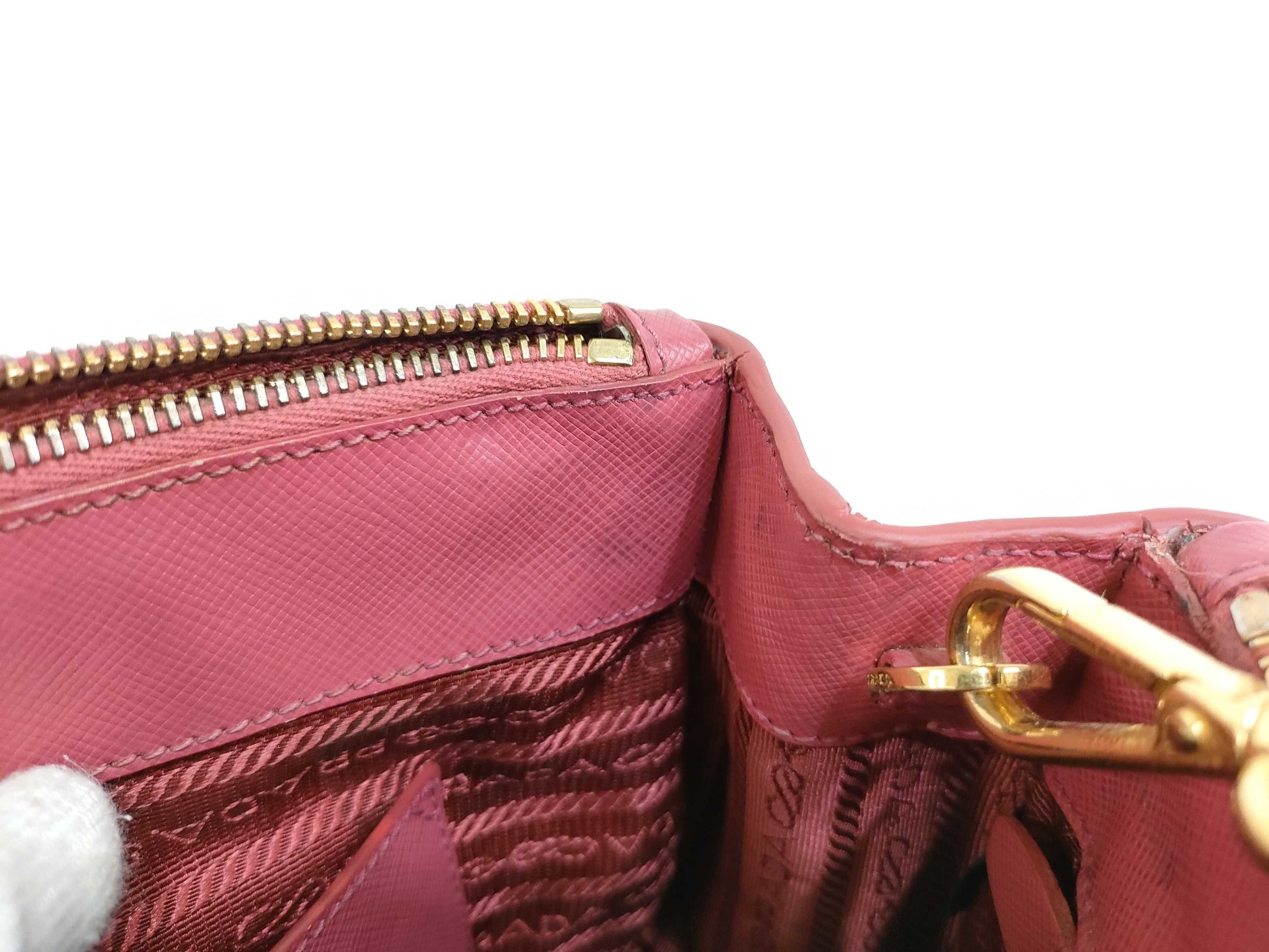 PRADA PRADA Saffiano Leather Pink 2-Way Shoulder Bag
