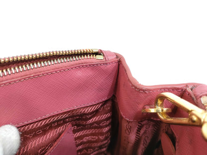 PRADA PRADA Saffiano Leather Pink 2-Way Shoulder Bag
