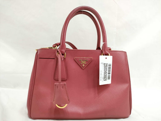PRADA PRADA Saffiano Leather Pink 2-Way Shoulder Bag
