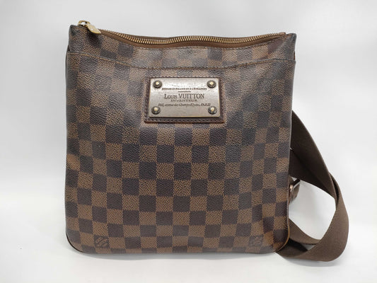 LOUIS VUITTON Damier Pochette Plat Brooklyn N41100 MI0152 Brown Shoulder Bag