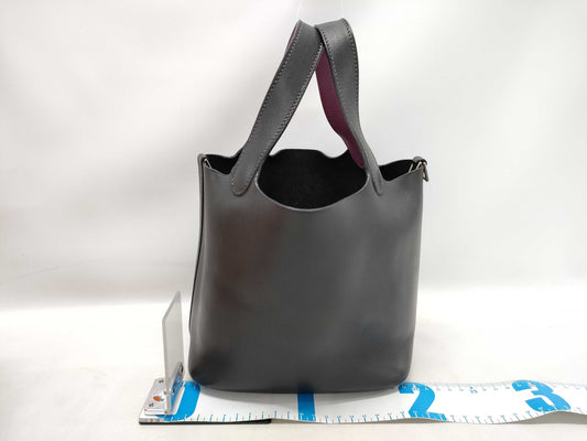 HERMES Picotin Handbag with Stamped Silver Hardware
