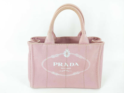 PRADA Canapa Pink Tote Bag 1BG439