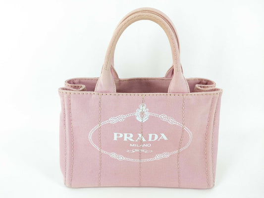 PRADA Canapa Pink Tote Bag 1BG439