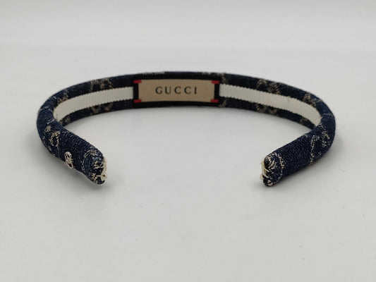 GUCCI Washed Denim Headband 652835 Other Accessories