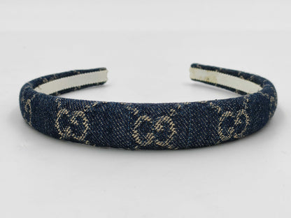 GUCCI Washed Denim Headband 652835 Other Accessories
