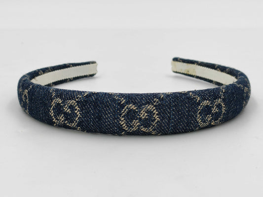 GUCCI Washed Denim Headband 652835 Other Accessories