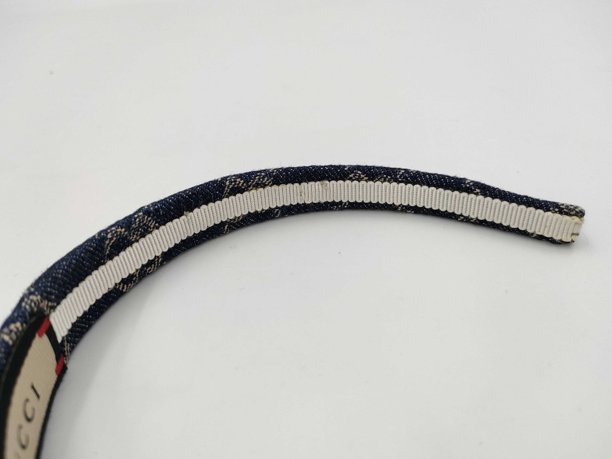 GUCCI Washed Denim Headband 652835 Other Accessories