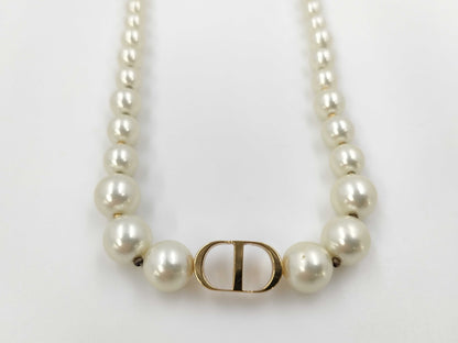 Dior CD GP x Faux Pearl Necklace