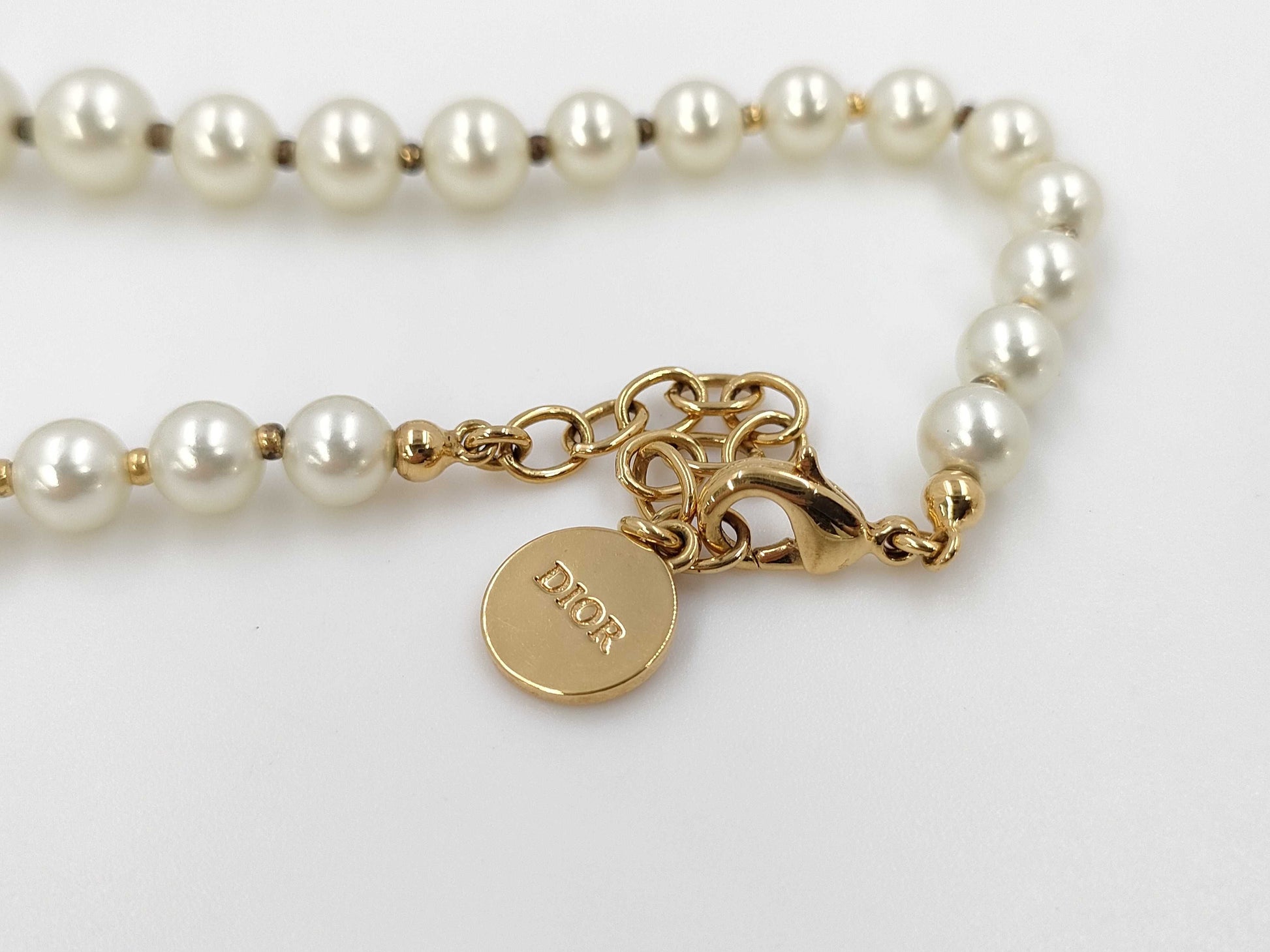 Dior CD GP x Faux Pearl Necklace