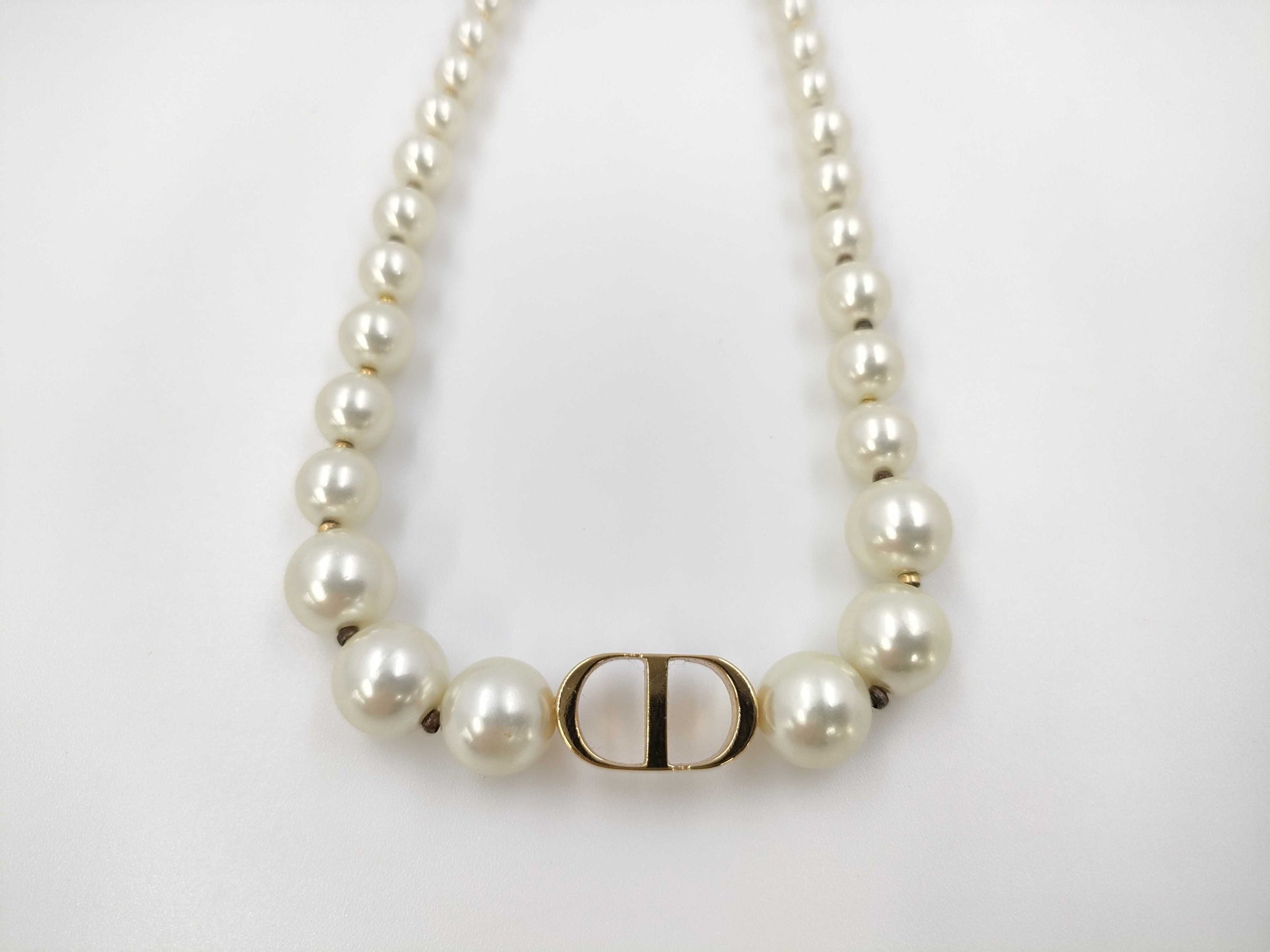 Dior CD GP x Faux Pearl Necklace