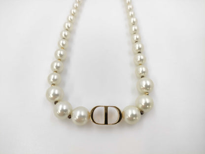 Dior CD GP x Faux Pearl Necklace