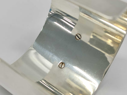 HERMES HERMES Medor Stud Wide Bangle Silver 180g Bracelet/Bangle