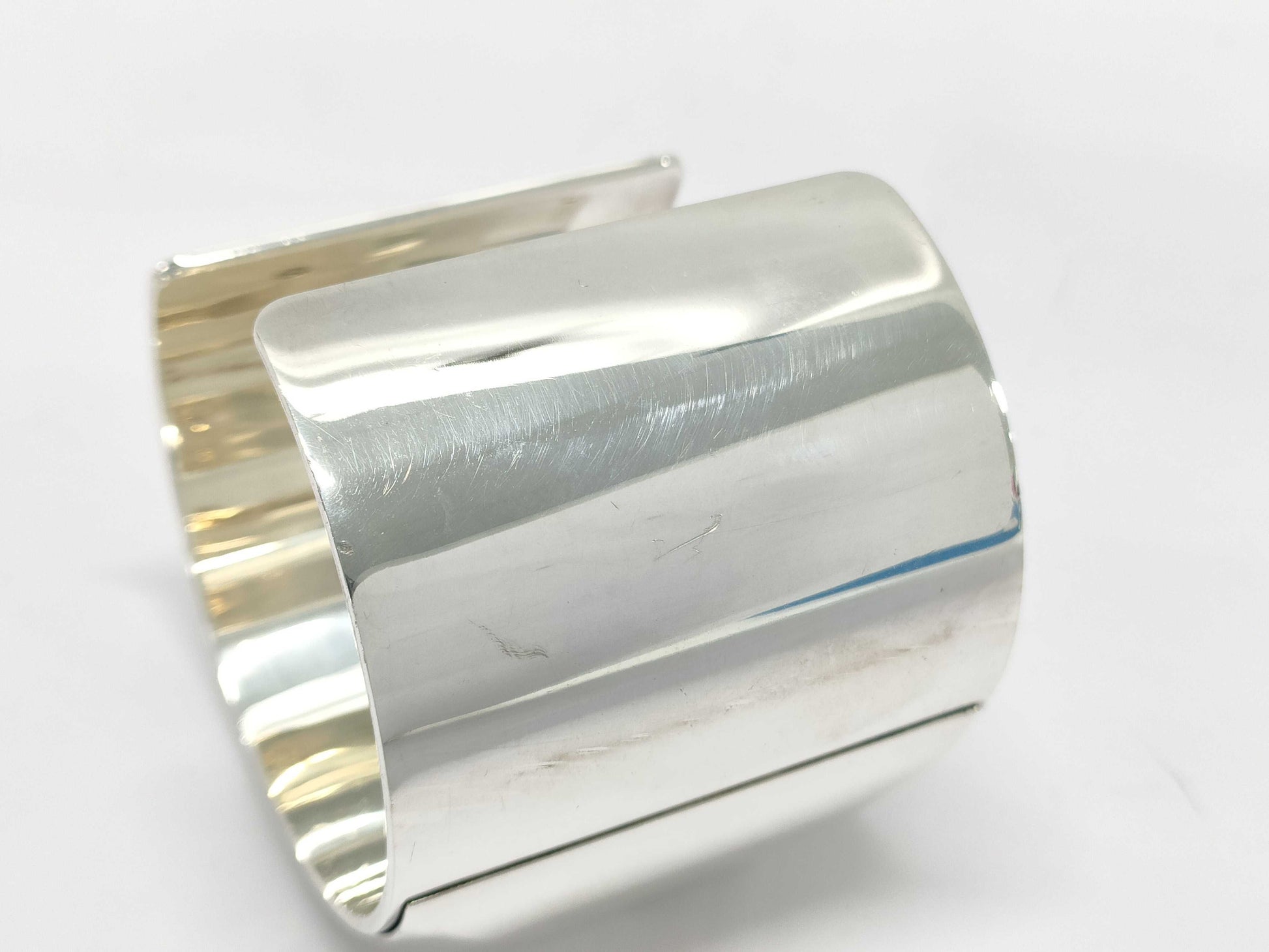 HERMES HERMES Medor Stud Wide Bangle Silver 180g Bracelet/Bangle