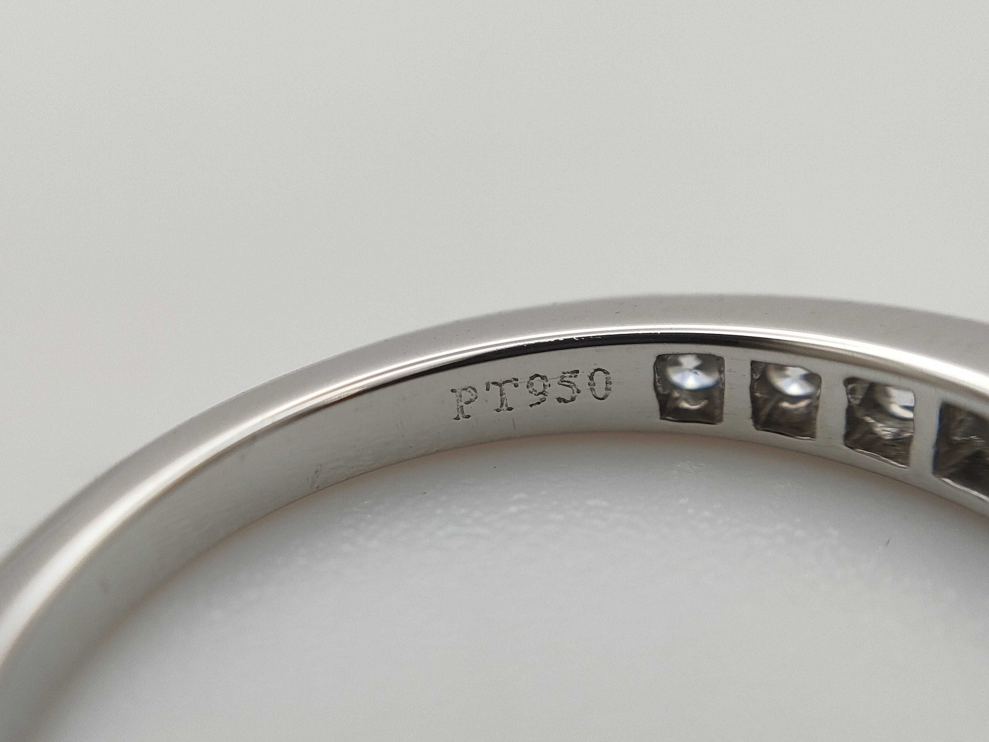 Tiffany & Co. Tiffany & Co. Half Eternity Diamond Ring, PT950, 3.0g 
