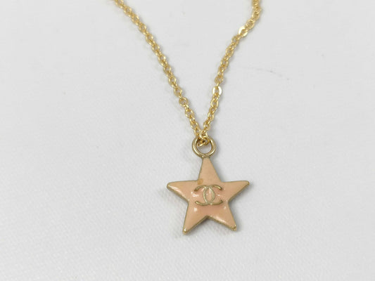 CHANEL CHANEL Necklace Star 03A Coco Mark Pink Necklace