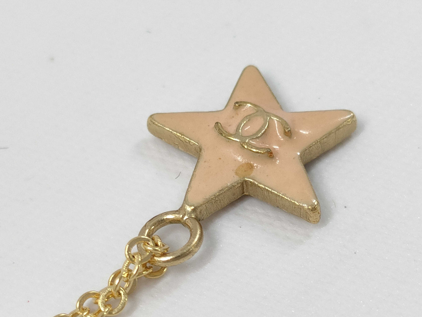 CHANEL CHANEL Necklace Star 03A Coco Mark Pink Necklace