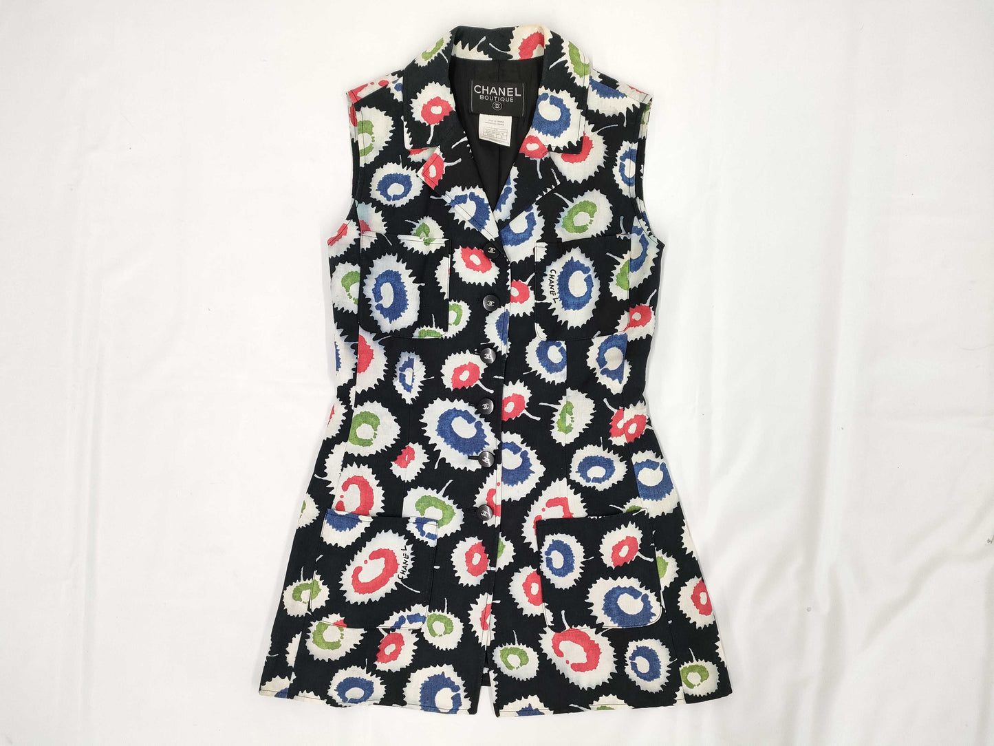 CHANEL CHANEL Sleeveless Multicolor Dress P09006V05744 97S #40 Dress Vest