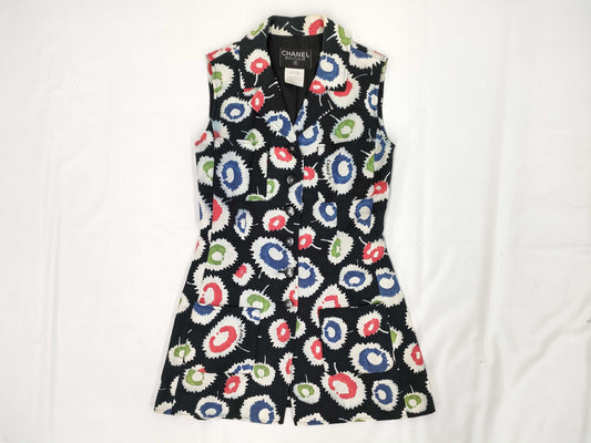 CHANEL CHANEL Sleeveless Multicolor Dress P09006V05744 97S #40 Dress Vest