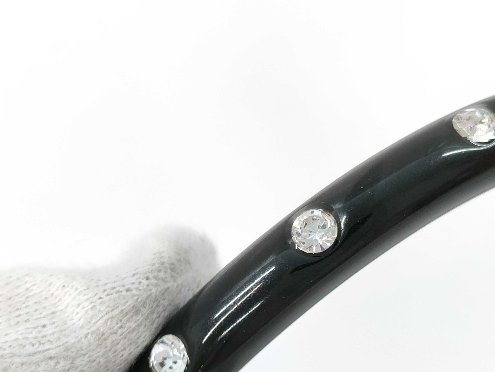 CHANEL CHANEL Bangle Bracelet 00A Black White 2-Piece Bracelet