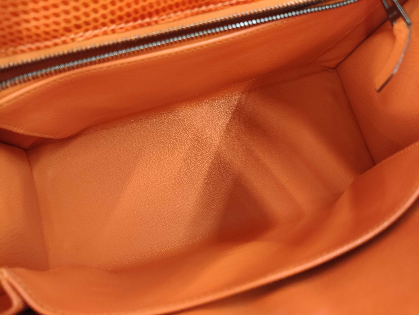 HERMES Kelly 25 Lizard 2-Way Bag Orange □I Handbag