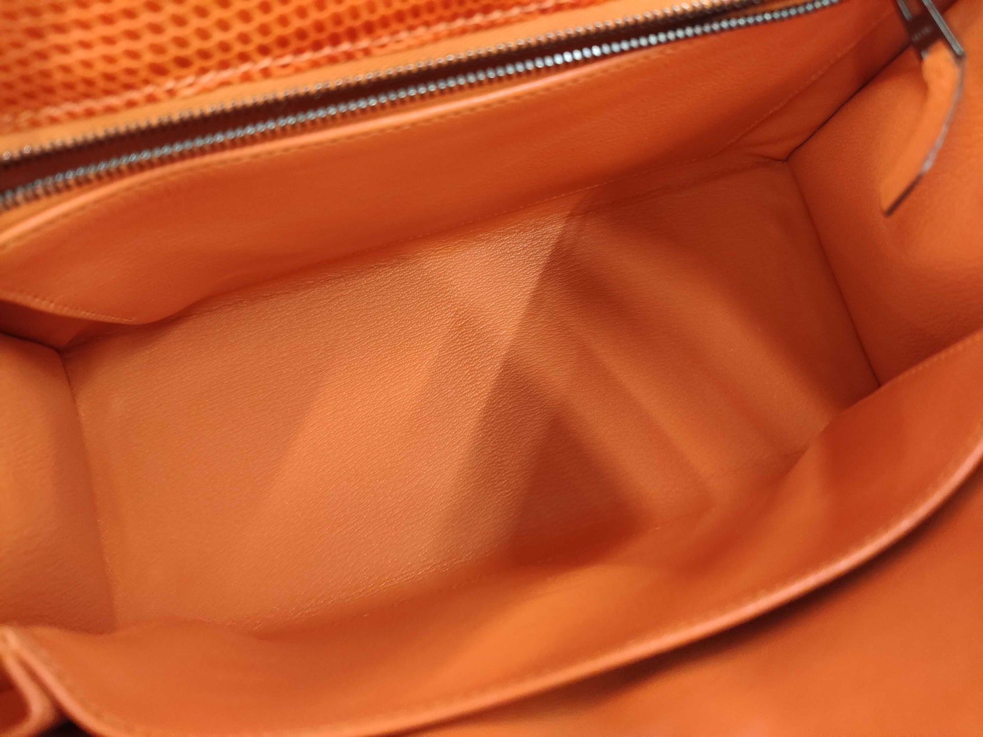 HERMES Kelly 25 Lizard 2-Way Bag Orange □I Handbag