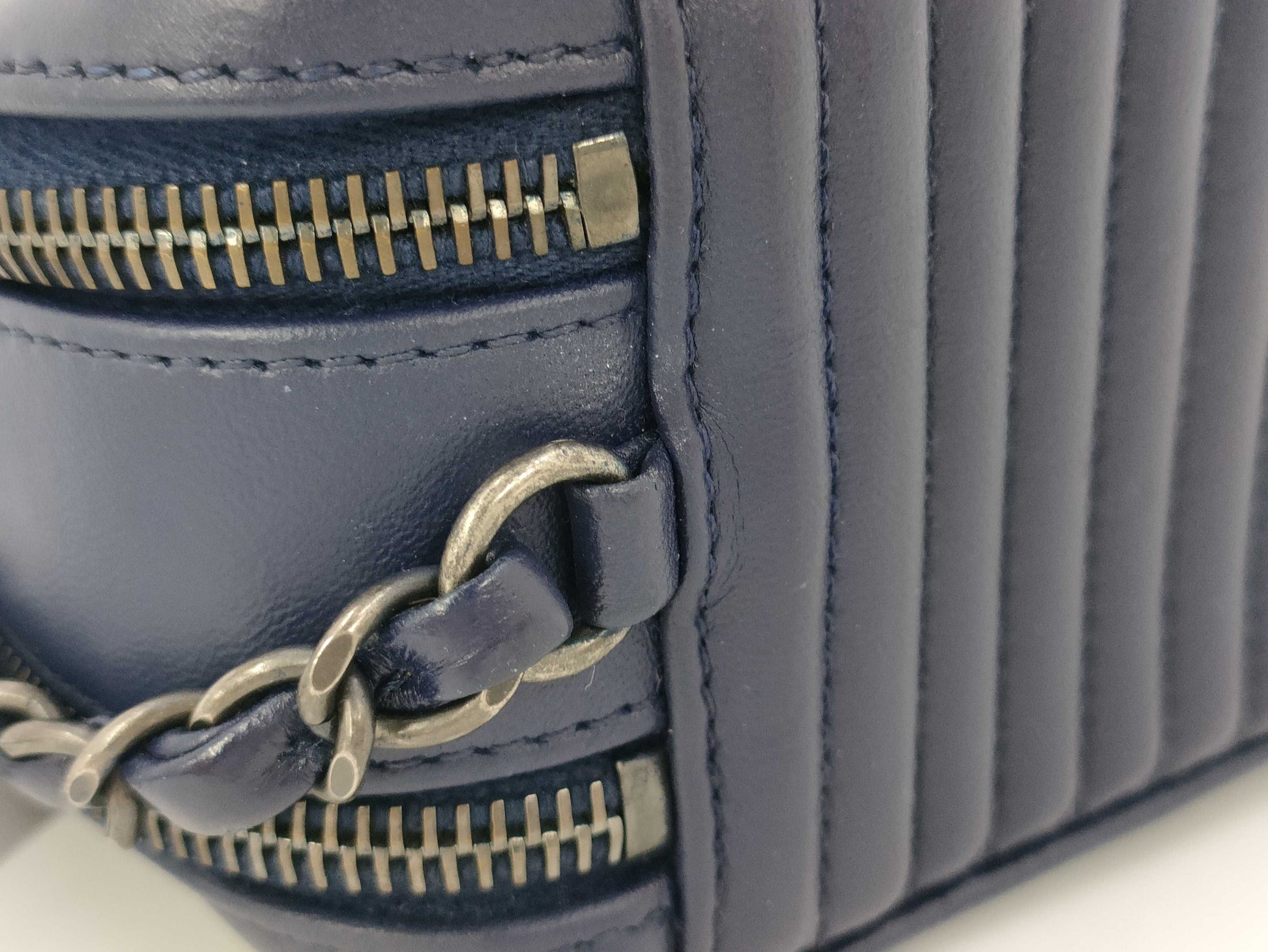 CHANEL Matte Lace Shoulder Bag