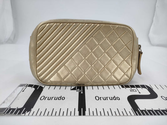 CHANEL Matte Lace Shoulder Bag