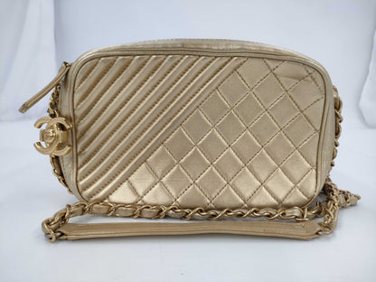 CHANEL Matte Lace Shoulder Bag