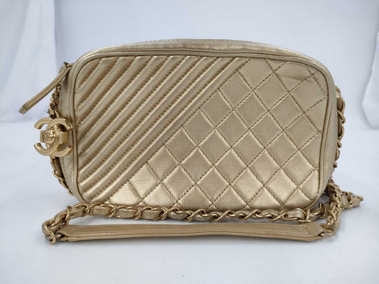 CHANEL Matte Lace Shoulder Bag