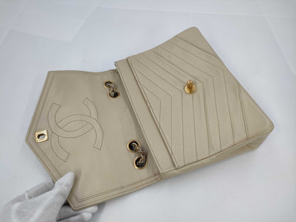 CHANEL Matte Lace Shoulder Bag