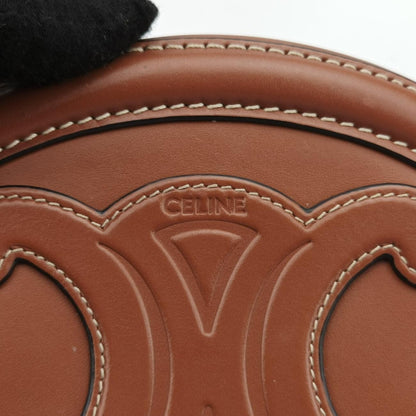 CELINE Oval Purse Cuir Triomphe Brown Leather F-9P-2222 Shoulder Bag