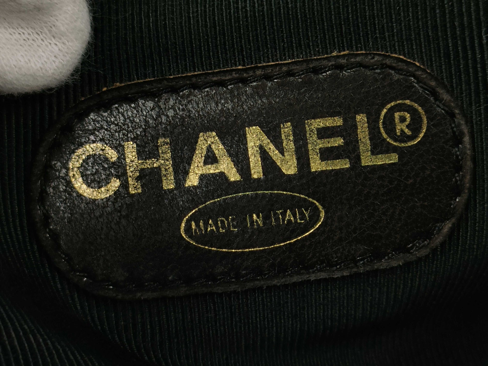 CHANEL CHANEL Supermodel Caviar Skin Chain Tote Bag with Seal and Card, No. 4, Turn Lock