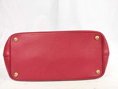 PRADA PRADA Leather Tote Bag Red Tote Bag